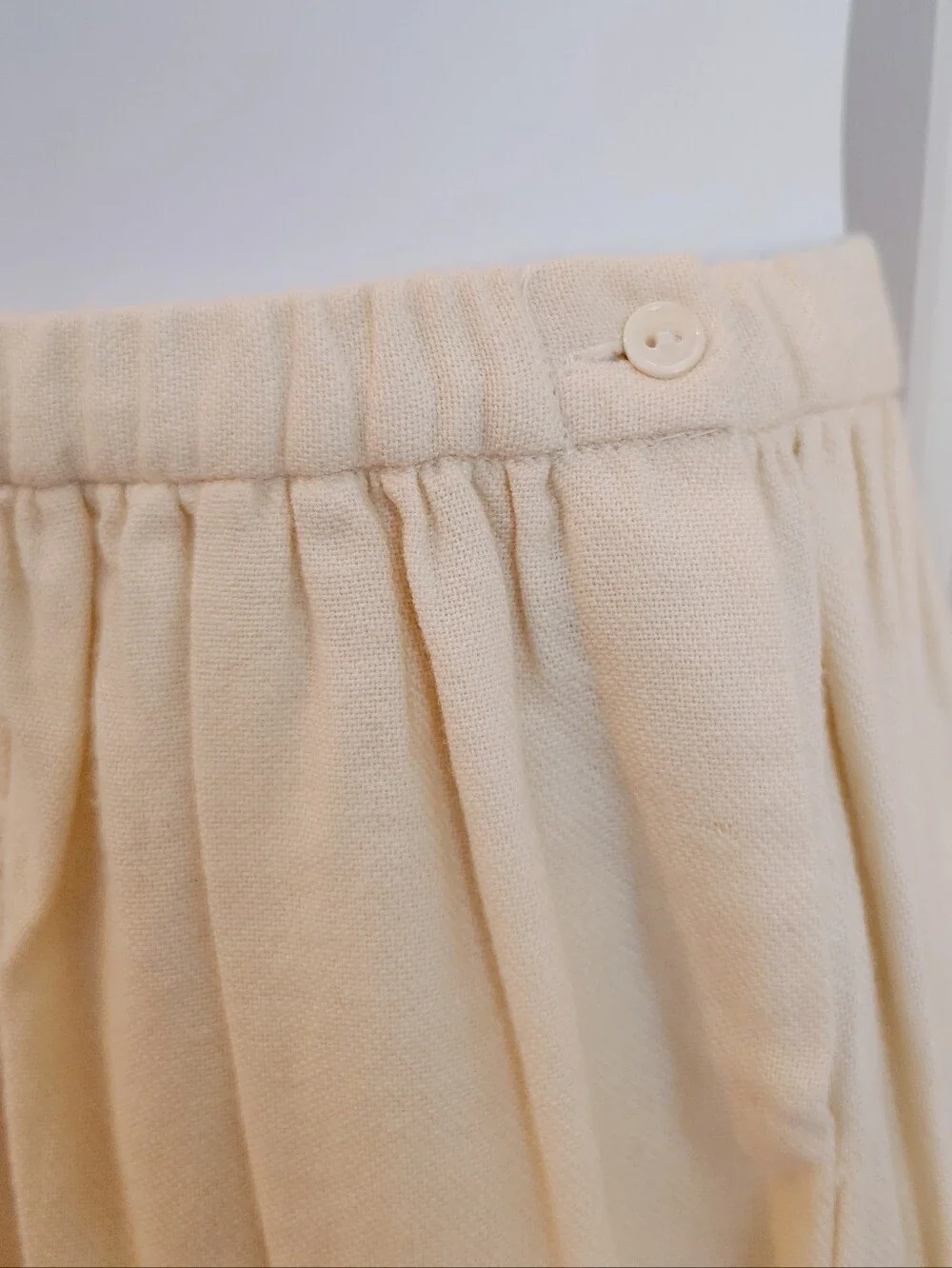 Bonpoint Cream Skirt Wool/Cotton Blend (French Brand)